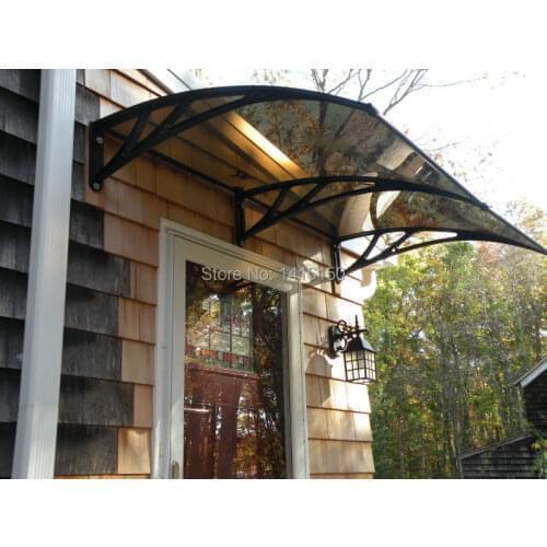 DS100200-A,100x200cm.Depth 100cm,Width 200cm.Home Use Door Awning With Aluminum Bracket,PC Sheet Cover Polycarbonate Awning