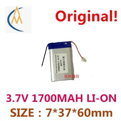 New sufficient capacity polymer li-ion battery 3.7 V 703760 1700 mah power radio/equipment/micro electronic products