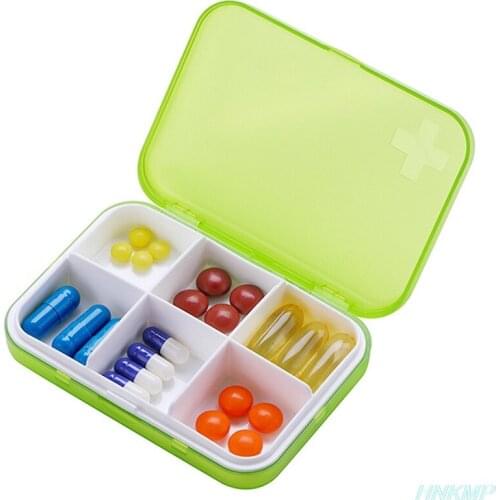 New Travel Convenient Medicine Pill Box 4/6 Grids Pills Dispenser Pill Organizer Tablet Pillbox Case Container Drug Divider