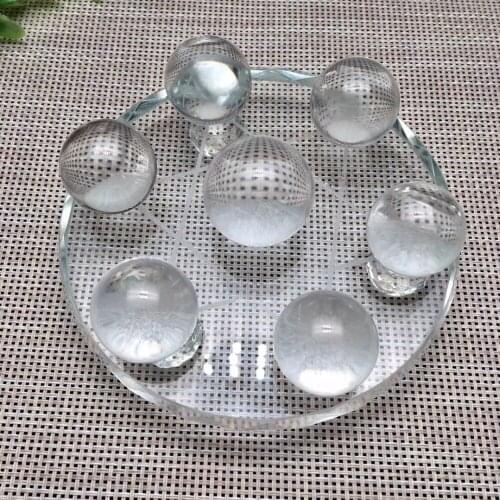 Spiritual Seven star array natural clear quartz crystal ball reiki healing crystals meditation sphere array for home decoration