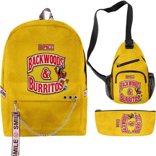 Backpack Backwoods Cigar 3D Printed Set Backpack Men and Women Schoolbag Students Backpack Support Customization