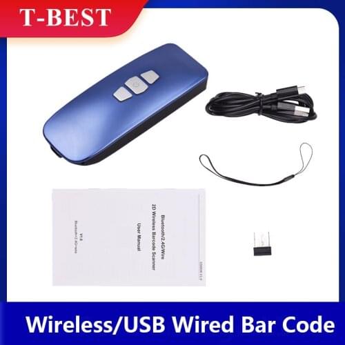 Aibecy Mini 1D Barcode Scanner 3-in-1 BT/2.4G Wireless/USB Wired Bar Code Reader with Screen Compatible Windows Mac Android iOS