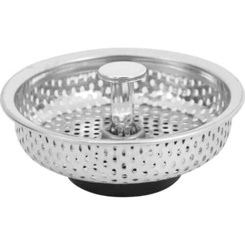 Stainless Steel Mesh ABS Kitchen Sink Plug Filter Cover Bathroom Basin Drainer Filter Basin Rubber Sink Tank Full Hole