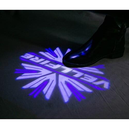 2pcs Vellfire Logo Light For Vellfire Alphard Car Styling Alphard Vellfire Welocme Light Logo Projector Lamp LED Courtesy Light