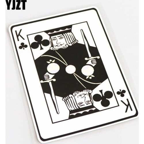 YJZT 10.5CM*14.8CM Fun High-quality Poker Car Sticker Decal PVC Waterproof 13-0631