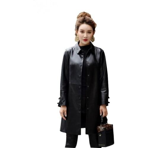 Genuine Leather Jacket Women 2020 Spring Autumn Sheepskin Coat Slim Fashion Leather Jackets Womens Windbreaker