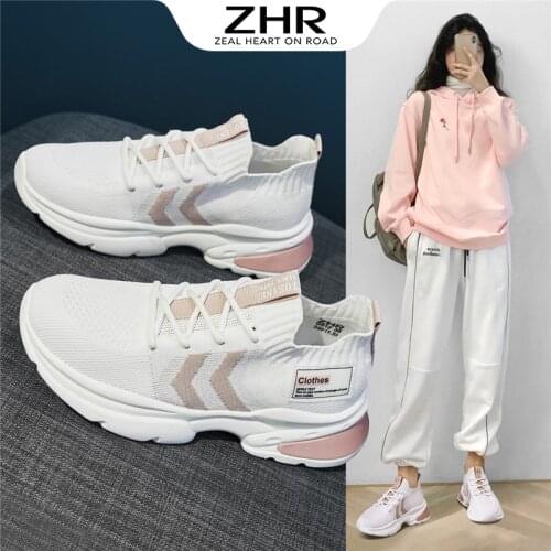 ZHR Sneakers Women 2021 Spring Running Trainers In Black And Pot Pink Or Green