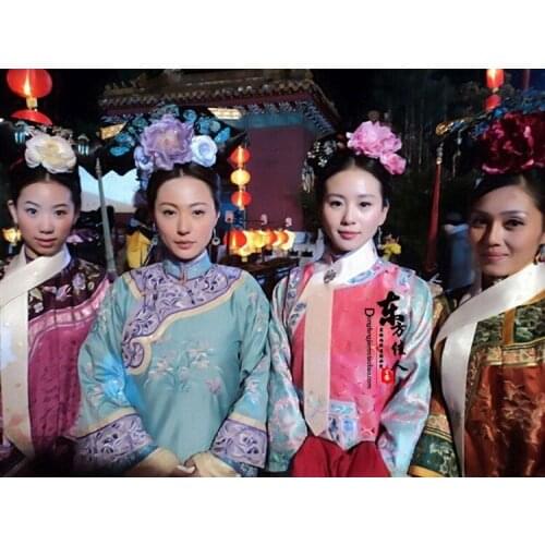 Qing TV Play Bubujingxin Qing Palace Maid Pink Costume Ruoxi GeGe Princess Costume with Embroidery