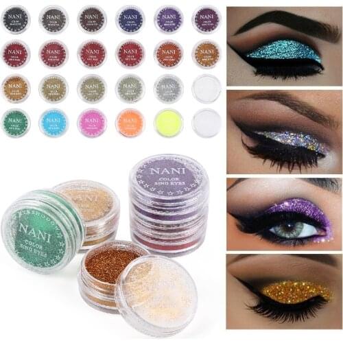 24 Colors Eye Shadow Glitter Shimmer Makeup Powder Eye Face Glitter Party Christmas Eye Makeup Cosmetics for Women TSLM1