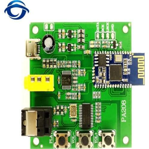 PA208 Bluetooth 5.0 Audio receiving module QCC3003 optical fiber analog I2S IIS output