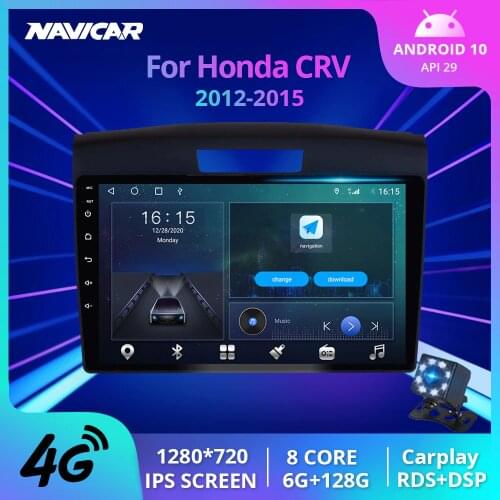 NAVICAR 2Din Android10 Car Radio For Honda CR-V CRV 2012-2015 GPS Navigation Stereo Receiver Auto Radio Car Receiver NO 2DIN DVD