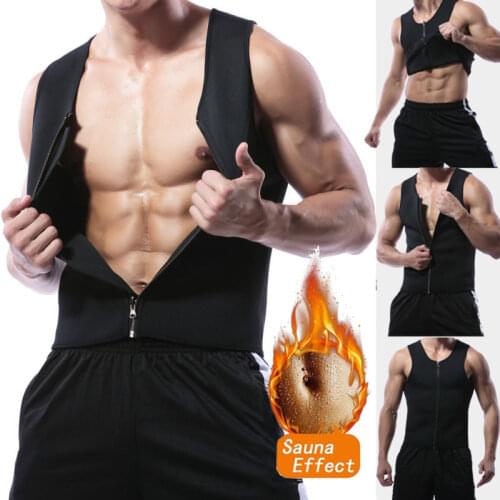 Men Neoprene Slimming Vest Hot GymBody Shapewear Running Tank Top Men Abdomen Shaper Shirt Fitness Sports Sweat Vest