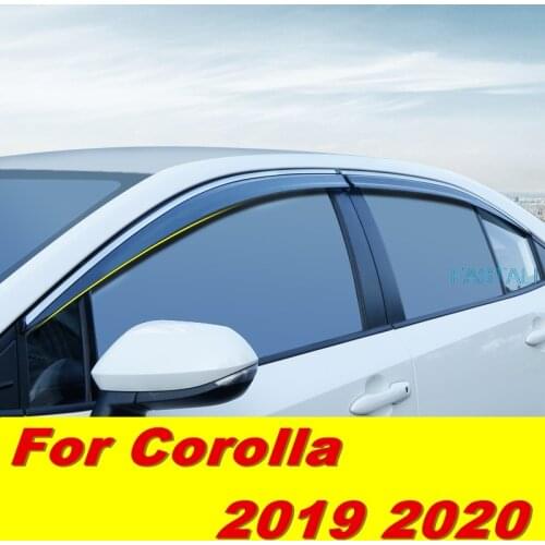 For Toyota Corolla 2019 2020 car waterproof decorative strip rain shield special window rain eyebrow sun visor car accessories