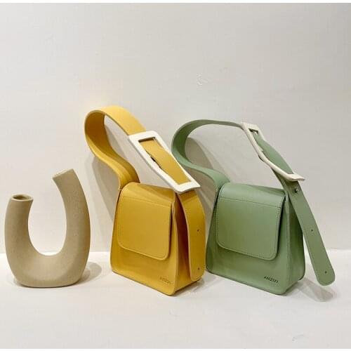 Personality Mini PU Leather Handbags For Women 2021 Ladies Fashion Simple Shoulder Armpit Bags Luxury Brand Purses