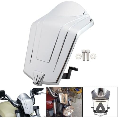Motorcycle Chrome Triple Tree Wiring Cover Fairing Headlight Visor Mask Windshield For Indian Scout 2015-2019 Models