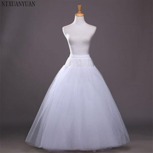 2019 New Four Layers Petticoat Long Tulle Skirts Womens Underskirt For Wedding Dress Lolita