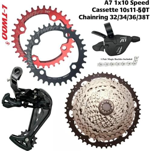 LTWOO A7 10 Speed Shifter + Rear Derailleurs + 42/46/50T ZRACE Cassette / Chainring + SUMC X10 Chain Groupset, PCR BEYOND M6000