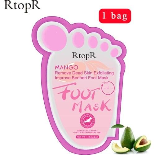 RtopR Peeling Foot Mask Exfoliating Dead Skin Improve Dry Cracked Foot Skin Repair Whitening Pedicure Moisturizing Foot Care