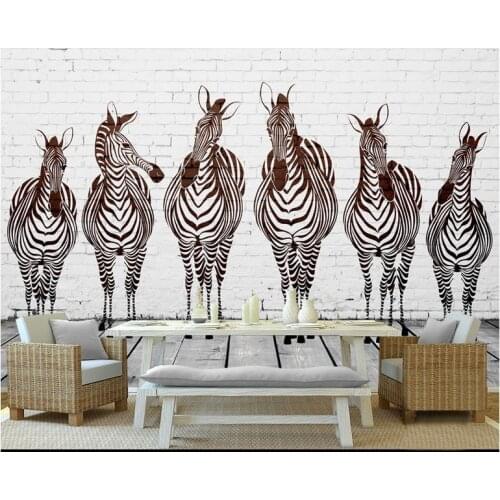 Custom photo wallpaper 3d murals wallpaper mural Animals mural Black and white abstract modern art the background wall decor