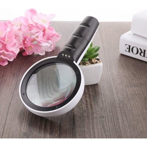 1pcs Handheld High Magnification 15x 30x Double Layer Lens Magnifier with 3LED Lights Upgraded Illuminated for Jewelry Reading
