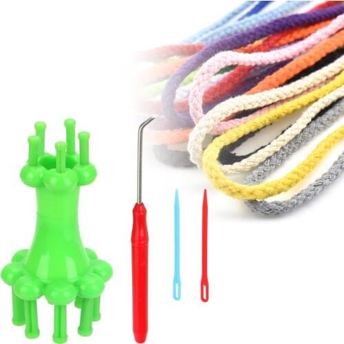 DIY Weaving Tool Knitting Doll Wool Rope Craft Tools Knitter Spool Loom 1 Set Double Head Alternative Flower Arranger
