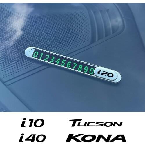 Hidden Car Temporary Parking Card For Hyundai Tucson I10 I20 Ix25 I40 Ix55 Kona Ioniq Creta Equus Eon Auto Phone Number Sticker