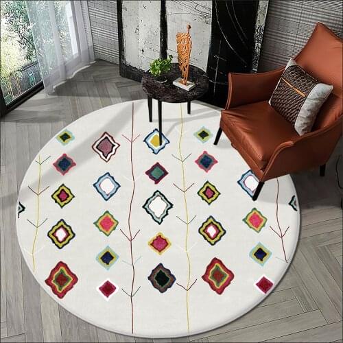 Modern white carpet Living Room Kitchen round carpet living room carpets colorful shapes wood high quality Free Shipping carpet