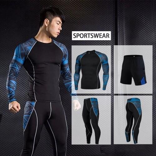 3 Pieces Sets Tracksuit Men New Brand Spring Autumn Sweatshirt Male Indoor Gym Running Workout Fitness Clothes