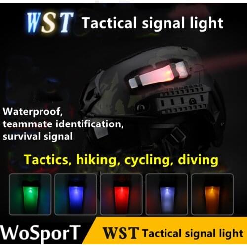 Tactical Flashlight Helmet Tactical Helmet Light Safety Flashing For Bike Sports Driving Helmet Signal Lamp
