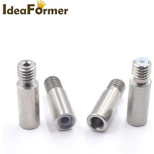 2pcs 3D printer Chimera extruder Heat break V6 dual hotend J-head throat length 23mm 1.75mm 3 mm filament Reprap 3D printer part