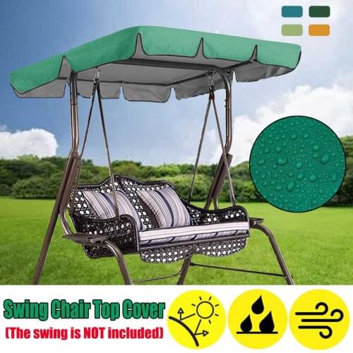 Anti-UV Waterproof Top Cover Canopy Replacement Sun Shade Sail for Garden Outdoor Swing Chair Hammock Canopy Swing Chair Awning
