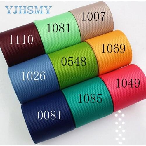 YJHSMY 176065 ,38mm 10yards Solid Color Ribbons Thermal transfer Printed grosgrain Wedding Accessories DIY handmade material