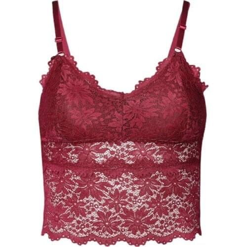 Women Half Cup Black Bra Girls Padded Wrap Crop Vest Tops Lace Underwear Strap Sexy Bra Push Up Vest Bras