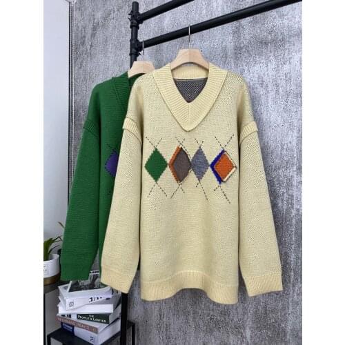 Ladies 2021 Fashion New Long Sleeve Sexy Casual Diamond Hollow Sweater 1117