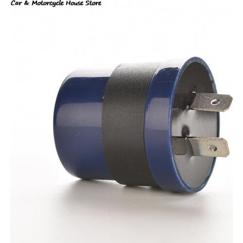 1 Pc 2 Pins Motor Buzzer Flasher Relay Indicator DC 6V 12V Input Motorcycle Blue Inbuilt Beeper Flasher Turn Signal LED Blinker