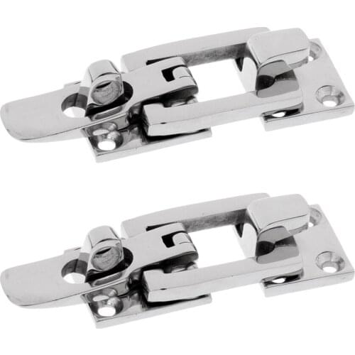 2 Pieces Stainless Steel Boat Locker Hatch Anti-Rattle Latch Fastener Clamp for Fishing Flatable Boat Dinghy Accessories