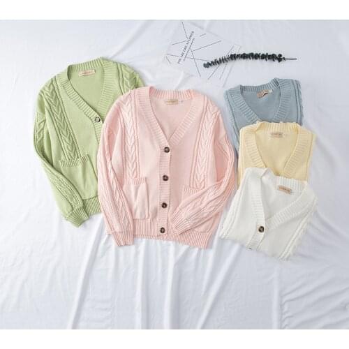 2020 School JK Uniform Sweater Coat Anime Cosplay Costumes Cardigan Outerwear Sweater Cute Long-sleeved Knitting Coat For Girls