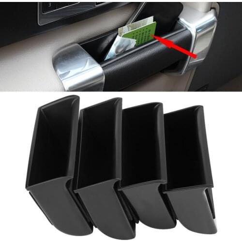 4Pcs Car Inner Side Door Storage Box Holder for Land Rover LR4 Discovery 4 2009 2010 2011 2012 2013 2014 2015 2016 Car Accessory