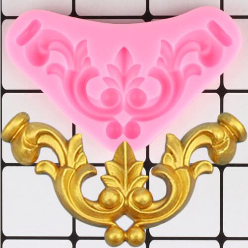 Baroque Scroll Relief Silicone Molds DIY Cake Border Fondant Molds Cake Decorating Tools Candy Clay Chocolate Gumpaste Moulds