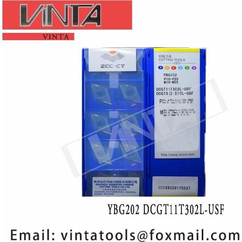 Free shipping high quality 10pcs/lots YBG202 DCGT11T302L-USF cnc carbide turning inserts