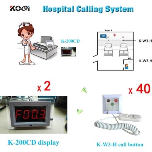 Wireless Call System Nurse Call Bell Wireless Service Calling System 4 Key Button Panic Button Pager System