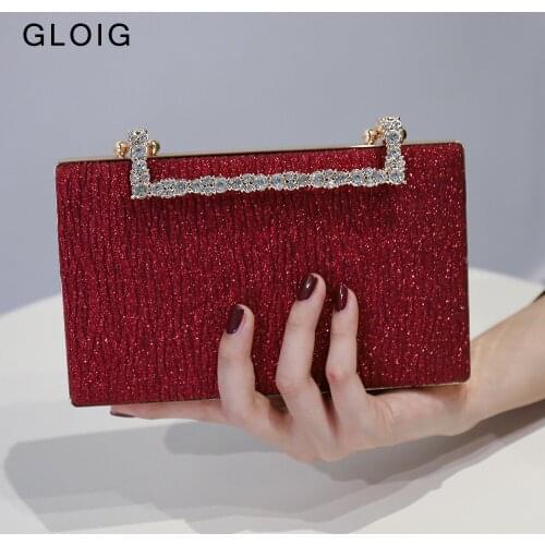 Diamonds Metal Chain Shoulder Wedding Party Clutch Luxury Female Purse Fashion New Women Evening Bags