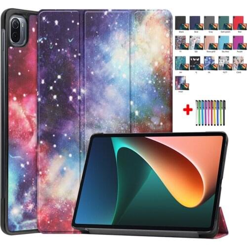For Xiaomi Pad 5 Pro 5G Case 11 Tablet For XiaoMi MiPad5 Pro Cover 2021 Painted Trifold Shell For Xiaomi MiPad 5 Case 11