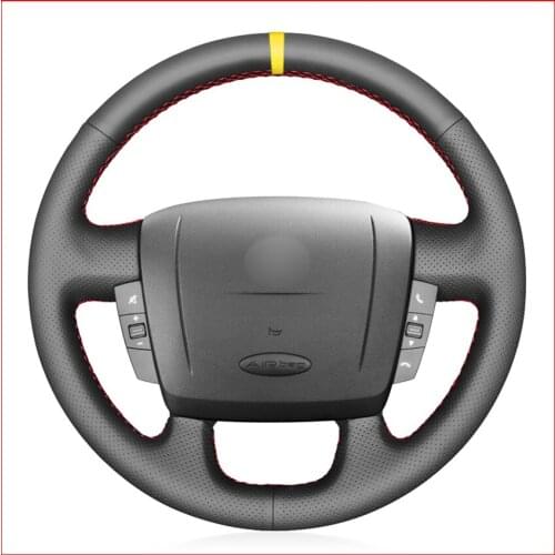 Yellow Marker Artificial Leather Steering Wheel Cover for Peugeot Boxer 2006-2019 Citroen Jumper Relay Fiat Ducato Ram ProMaster