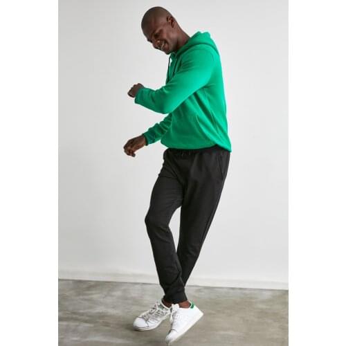 Black Male Beli Pettitoes Fitted Sweatpants TMNSS20EA0053
