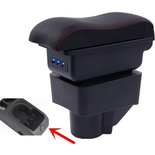 For Ford Fiesta Armrest Box Ford Fiesta Universal Car Central Armrest Storage Box cup holder ashtray modification accessories