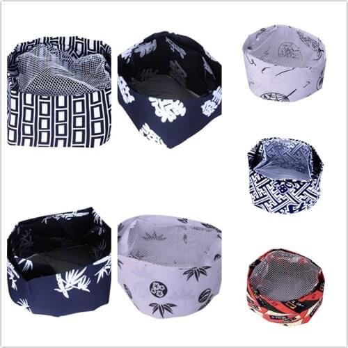 Free Shipping Japanese Restaurant Sushi Bar Chef/Cook Hat, Mesh Top Sushi/Sashimi Cooks Hat, Classic Stripe