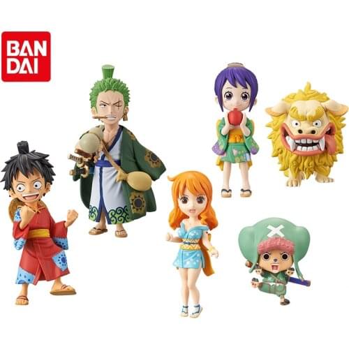 Bandai Genuine ONE PIECE Wano Country Vol.1 Series Luffy Zoro Nami Otama Chopper Action Figure Collections Model Toys