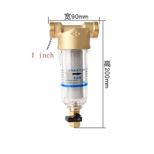 Prefilter water filter First step of water purifier system 40micron stainless steel mesh prefiltro 1 inch Whole-house Pre-filter