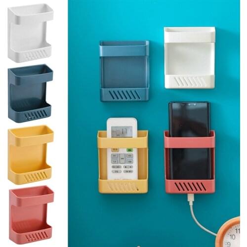 Socket Storage Shelf Wall Mounted Phone Charging Holder Sticky Adhesive Comb Toothbrush Universal Stand Display Support